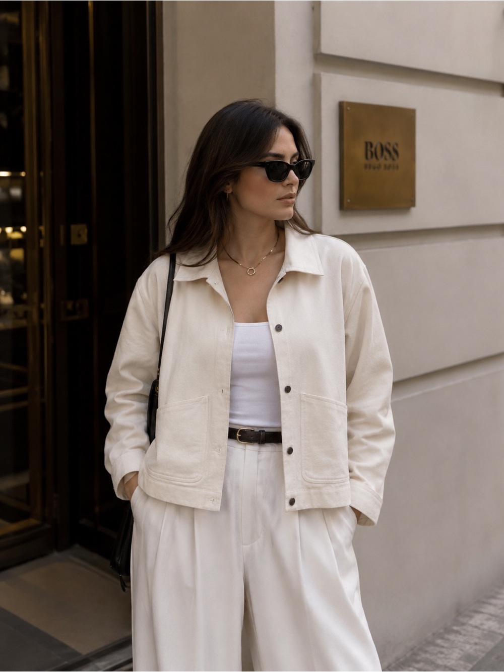 Rapanui Organic Cotton Jacket Shirt Cream Button Front Minimalist Size 18